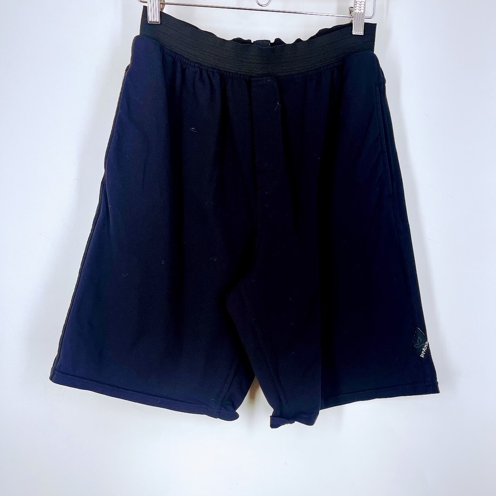 Prana‎ Mens Black Elastic Waist Athletic Yoga Climbing Shorts Size Medium USA